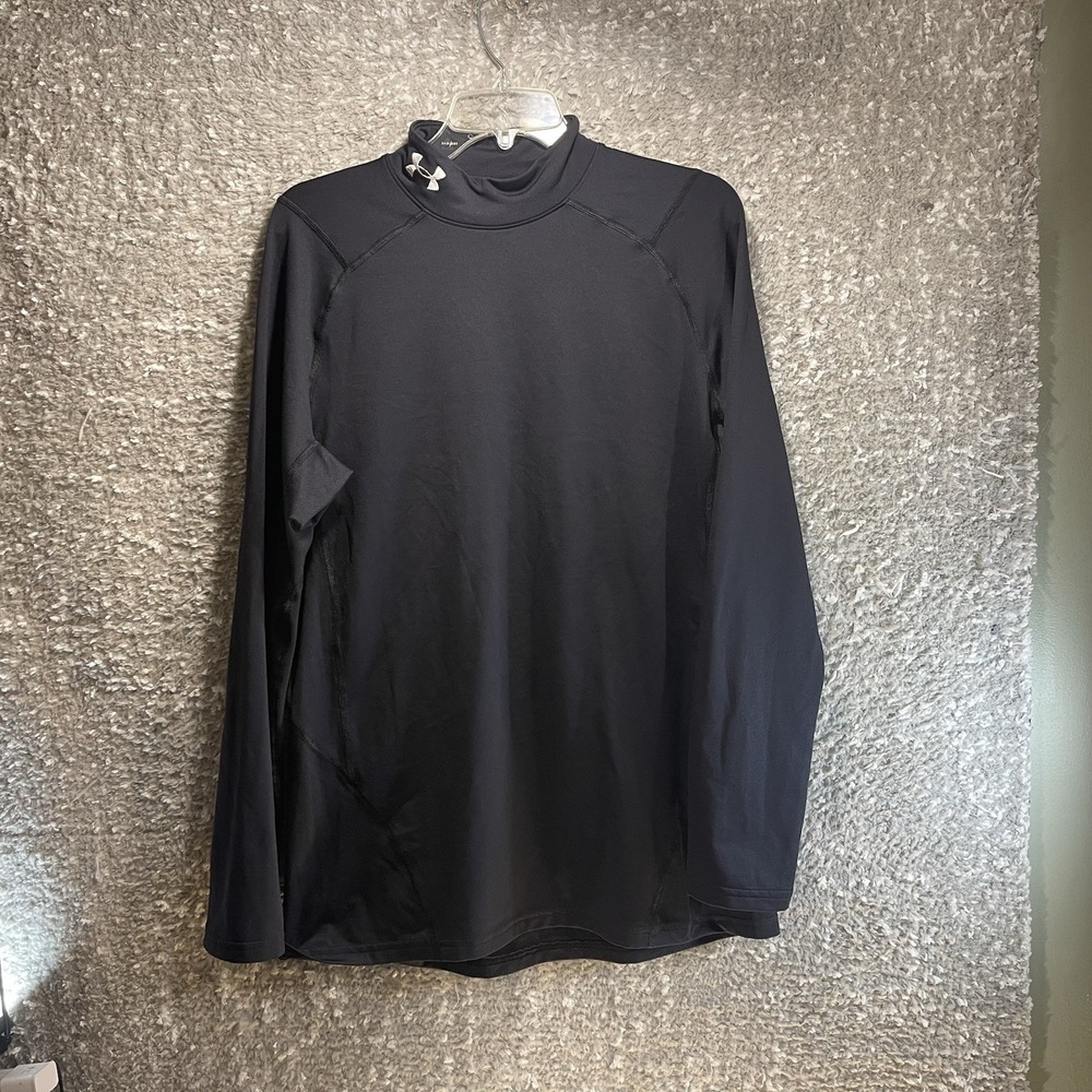 Under Armour Men's Long Sleeve Black Cold Gear High Neck Size Large Cozy Outdoor